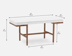 ADEL solid ash wood desk 166 cm