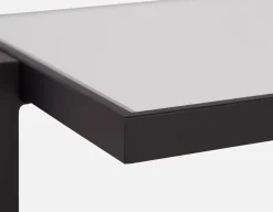 AGLAYA end table with tempered glass