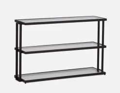 AGLAYA end table with tempered glass