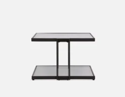 AGLAYA iron coffee table with tempered glass