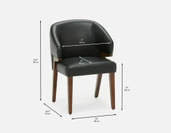 AKSEL leather dining chair