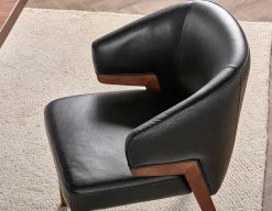 AKSEL leather dining chair