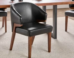 AKSEL leather dining chair