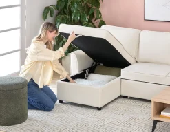 ALEX modern interchangeable sectional sofa-bed with storage