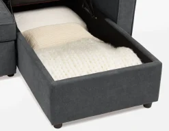 ALEX modern interchangeable sectional sofa-bed with storage