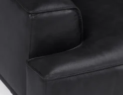 ALPHA 100% leather mid century loveseat