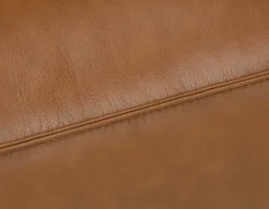 ALPHA 100% leather mid century loveseat