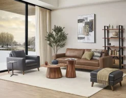 AMARI 100% leather classic club chair