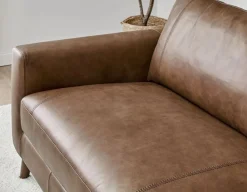 AMARI 100% leather classic 3-seater sofa