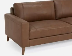 AMARI 100% leather classic 3-seater sofa
