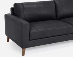 AMARI 100% leather classic 3-seater sofa