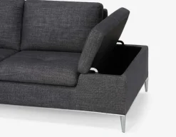 ANDREW left-facing sectional sofa in performance fabric