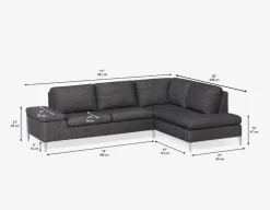 ANDREW right-facing sectional sofa in performance fabric