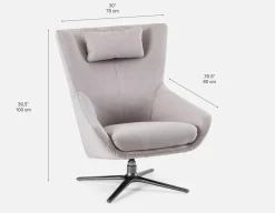 ANITA modern contemporary swivel armchair