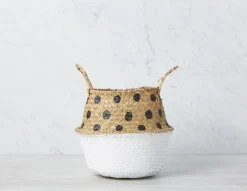ANTONIO straw basket 28 cm x 25 cm