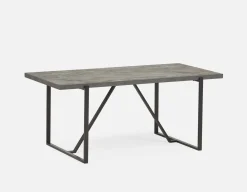 ARDA faux conrete top 180 cm dining table