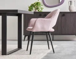 BAILEY contemporary velvet dining armchair
