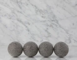 BASILE set of 4 decorative balls 10 cm
