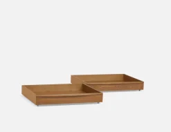 BENA bed storage drawer set of 2 with casters