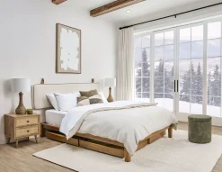 BENA mid-century modern double size bed frame