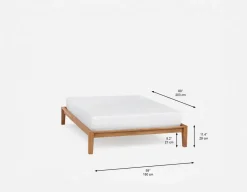 BENA mid-century modern double size bed frame