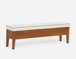 BENA mid-century modern double size bed frame