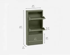 BERT modern 3-door shoe cabinet