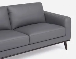BETTA 100% leather mid century loveseat