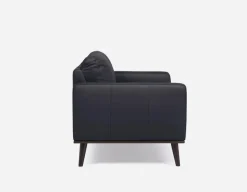 BETTA 100% leather mid century loveseat
