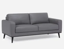 BETTA 100% leather mid century loveseat