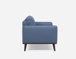 BETTA 100% leather mid century loveseat