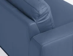 BETTA 100% leather mid century loveseat