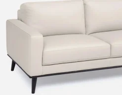 BETTA 100% leather mid century loveseat