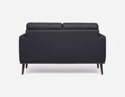 BETTA 100% leather mid century loveseat