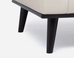 BETTA 100% leather mid century loveseat