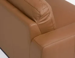 BETTA 100% leather mid century loveseat