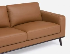 BETTA 100% leather mid century sofa