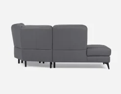 BILLIE left-facing 100% leather power reclining sectional sofa