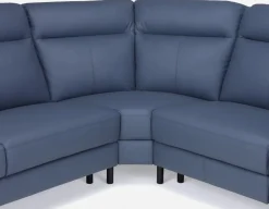 BILLIE left-facing 100% leather power reclining sectional sofa