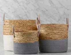 BURELLE set of 4 cotton rope and jute baskets