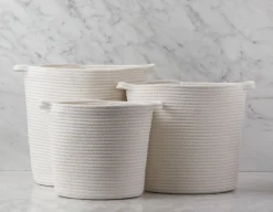 BURELLE set of 4 cotton rope and jute baskets