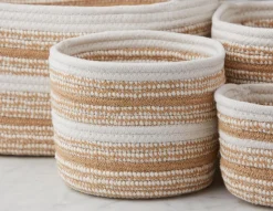 BURELLE set of 4 cotton rope and jute baskets