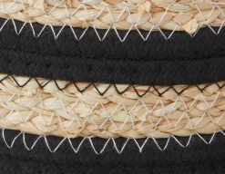 BURON set of 4 maize and cotton rope baskets