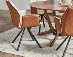 BYRON swivel dining armchair