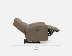 CALVERO contemporary power-reclining loveseat with usb port