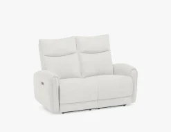 CALVERO contemporary power-reclining loveseat with usb port