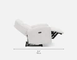 CALVERO contemporary power-reclining loveseat with usb port