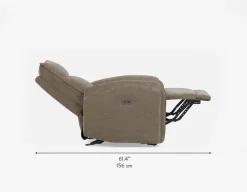 CALVERO contemporary power-reclining and glider armchair with usb port