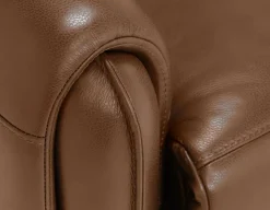 CALVERO contemporary power-reclining and glider 100% leather armchair with usb port