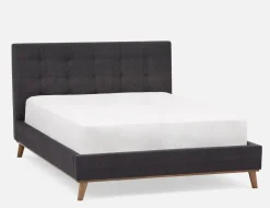 CARME mid-century modern tufted upholstered king size bed